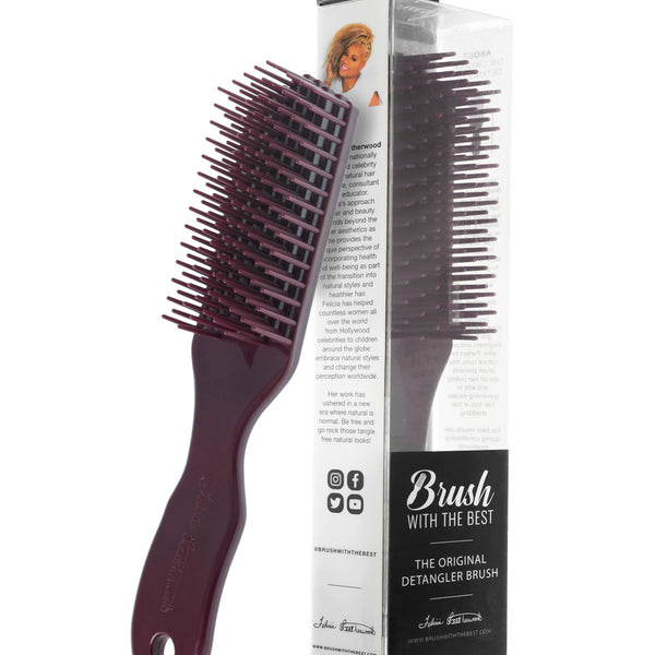 Felicia Leatherwood Detangler Brush (Maroon)