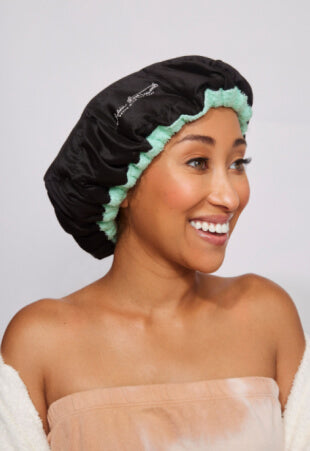 Flaxseed Bonnet For Deep Conditioning – Turquoise