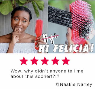 Felicia Leatherwood Detangler Brush (Red)
