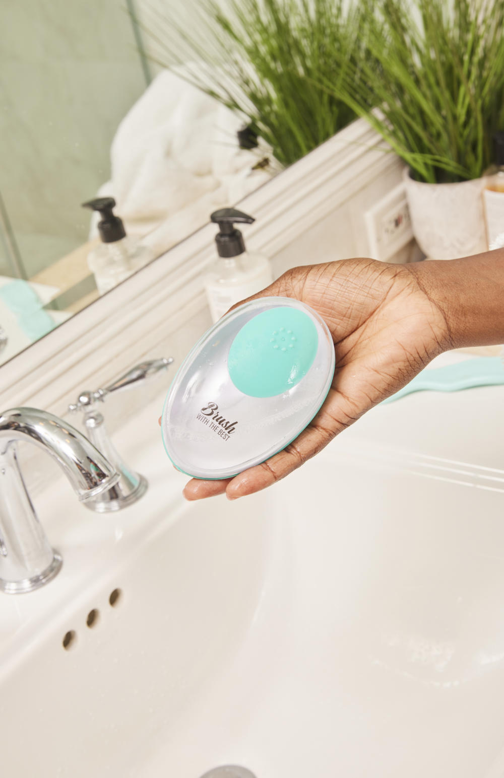 Massage Brush with Shampoo Dispenser