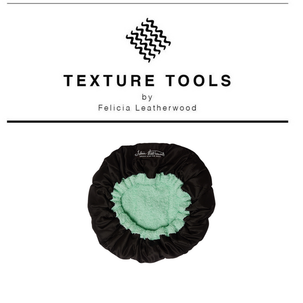 Texture Tools by Felicia Leatherwood Flaxseed Bonnet for Deep Conditioning - Turquoise (consisting of bonnet and cap)