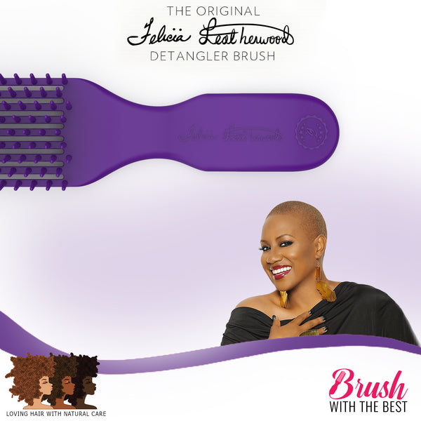 Felicia Leatherwood Detangler Brush (Purple)
